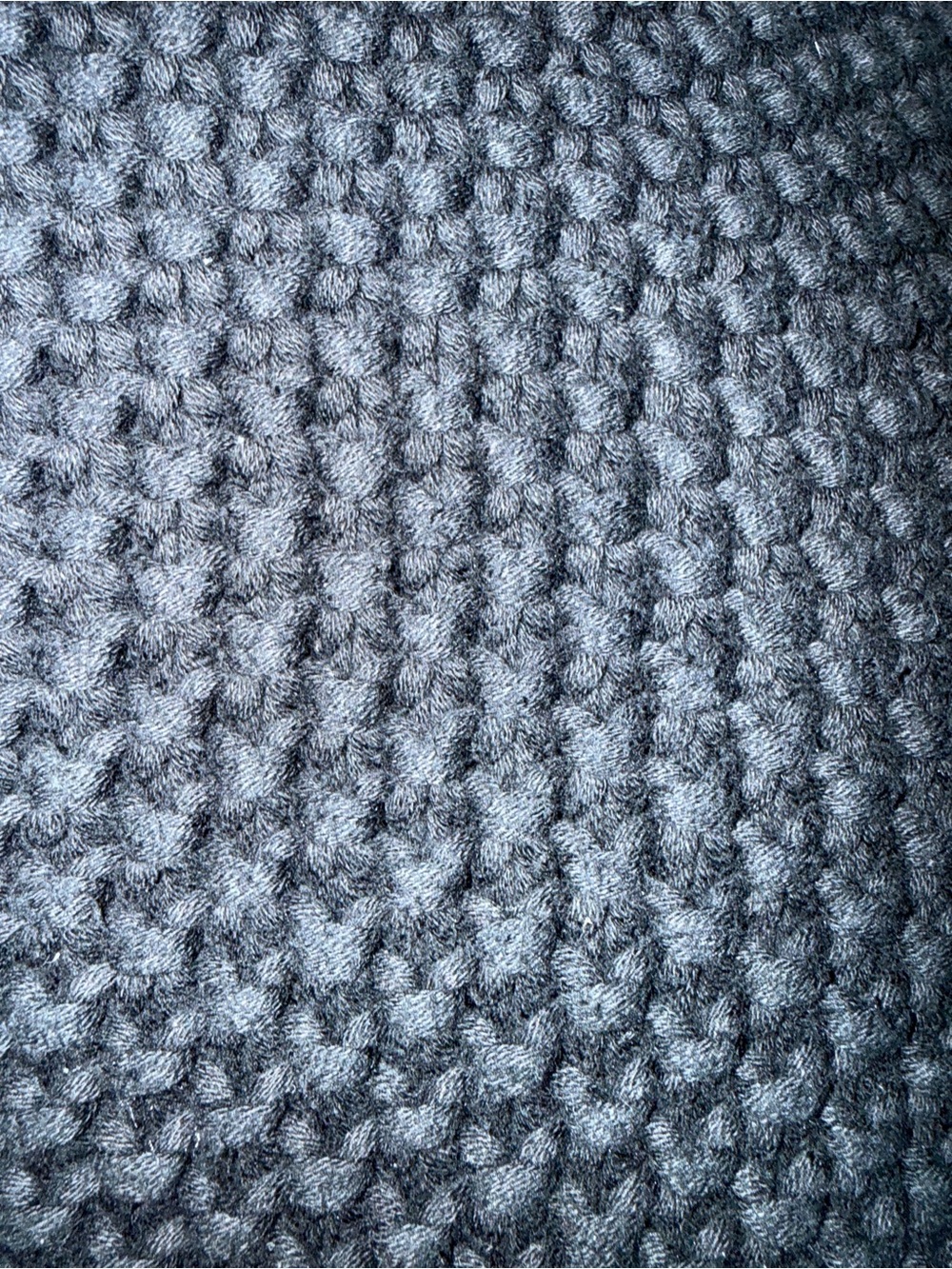 Pottery Barn Chunky Knit Throw Blanket - Black - Picture 2 of 2